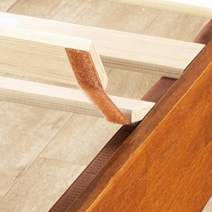 Mellow Naturalista Grand - 12 Inch Solid Wood Platform Bed with Wooden Slats - No Box Spring Needed - Full (Cherry)