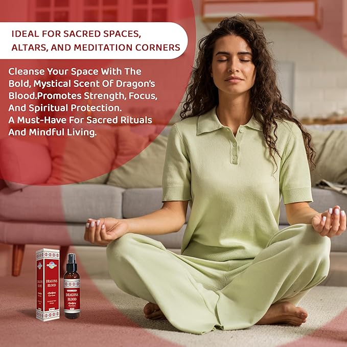 Sacred Element's Dragon's Blood Room Spray | Natural Purifying Mist for Energy Clearing, Negativity Release, Spiritual Balance & Aromatherapy | 3.38 Fl Oz / 100ml Non-Toxic Air Freshener