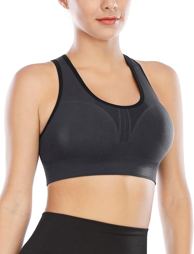Heathyoga High Impact Sports Bras for Women High Support Padded Sports Bra Pack Racerback Bras for Women Workout Bra Sets