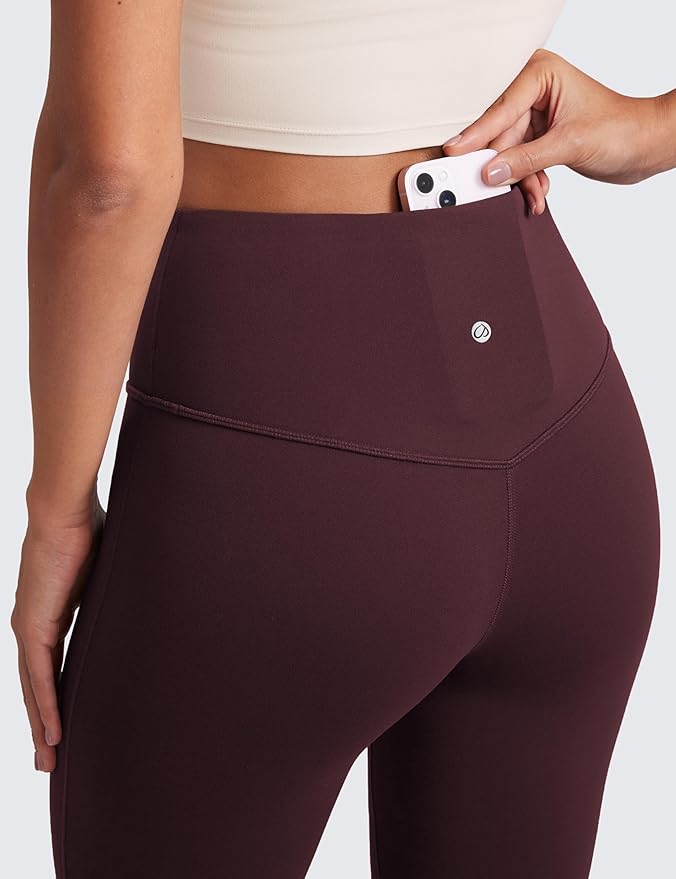CRZ YOGA Butterluxe Flare Leggings 29"/30.5"/32"/33.5" - High Waist Bootcut Wide Leg Lounge Womens Yoga Pants with Pocket