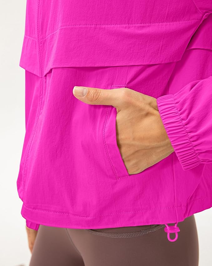 Locachy Women's Lightweight Zip Up Athletic Jacket Stand Collar Windproof Sun Protection Workout Outdoor Jacket