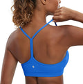 CRZ YOGA Butterluxe Y Back Sports Bras for Women - Padded Racerback Low Impact Spaghetti Thin Strap Workout Yoga Top