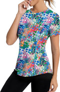 AVOOGUE Women's Short Sleeve Workout Tops Quick Dry Athletic UPF50+ Sun Protection Shirts Gym Hiking Running Yoga Clothes