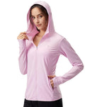 Soothfeel Women's UPF 50+ Sun Protection Hoodie Jacket Lightweight Long Sleeve Sun Shirt for Women with Pocket Hiking Outdoor