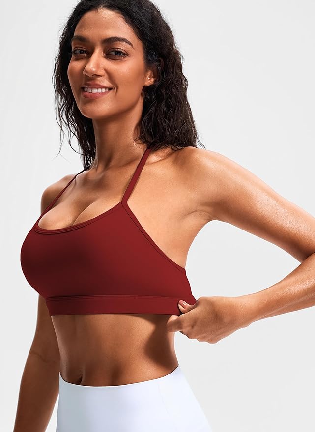 JOYSPELS Comfy Racerback Sports Bras for Women with Removable Pads Luxury Dupe for Workout & Daily Use, A-C Cups