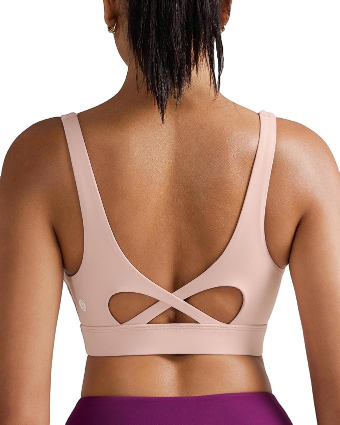 RUNNING GIRL Sports Bra for Women High Support, Molded Cup High Impact Sports Bras with Sewn in Pads Workout Running Bra
