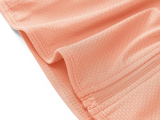 MAGCOMSEN Women's UPF 50+ Lightweight Athletic Jacket Sun Protection Full Zip Long Sleeve Shirts Hiking Outdoor Pockets