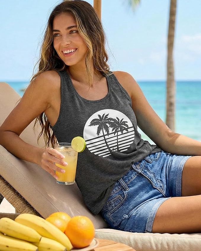JILUVIN Tank Tops for Women Racerback Summer Sleeveless Casual Graphic Basic Top Shirts 2026