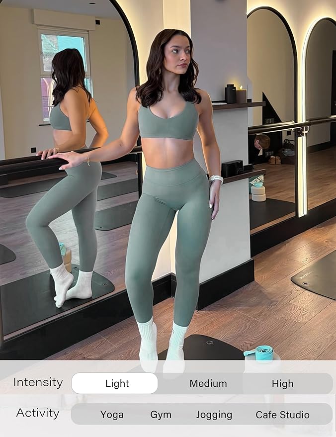 Unthewe Naked-Feel No Front Seam Leggings for Women - High Waisted Buttery Soft Workout Yoga Pants 25"
