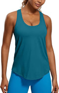 CRZ YOGA Pima Cotton Racerback Tank Tops for Women - Workout Athletic Casual Soft Scoop Neck Sleeveless Shirts