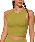 Natural Feelings Nudi Sports Bras for Women Removable Padded Yoga Tank Tops Sleeveless Fitness Workout Crop Tops