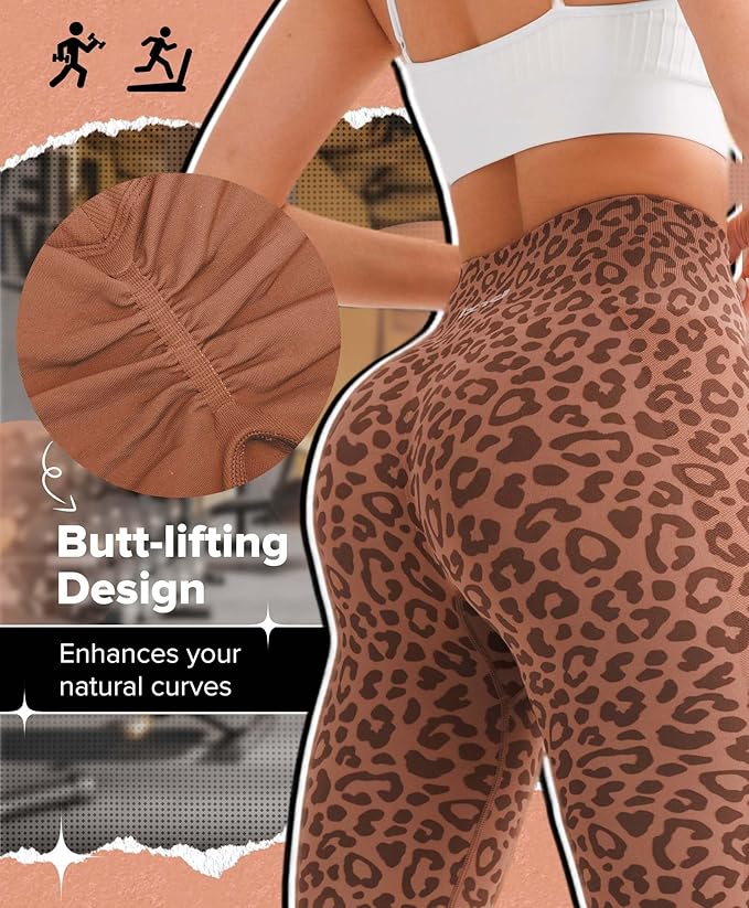 BRXL Butt Lifting Lycra No Front Seam Workout Leggings for Women Tummy Control High Waist Seamless Gym Running Leggings