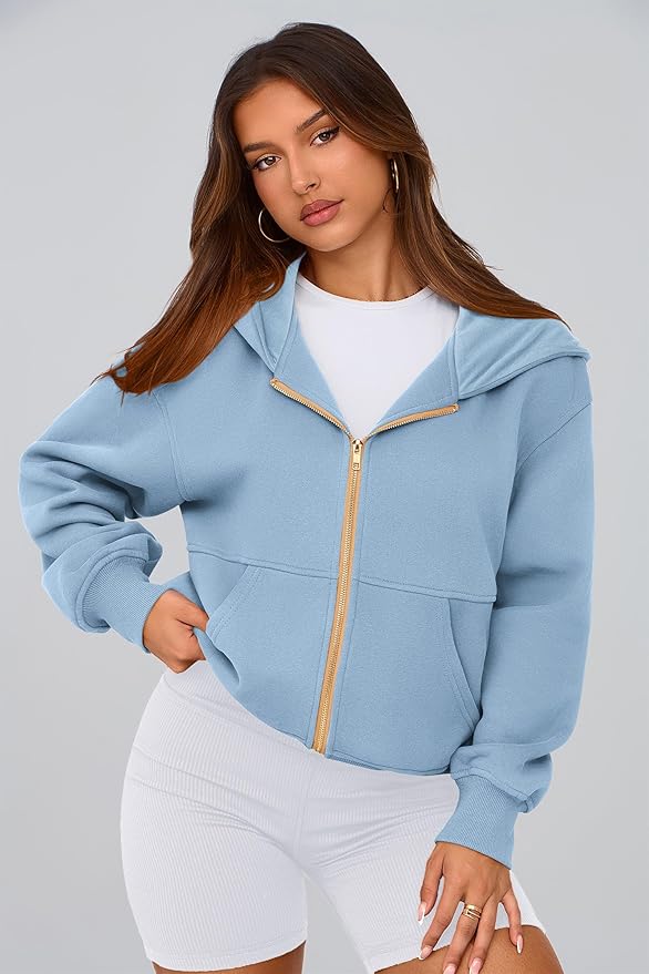 PRETTYGARDEN Hoodies for Women Sweatshirt Zip Up Hoodie Fall Fashion 2026 Trendy Long Sleeve Jackets Winter Clothing Outfits