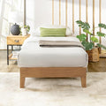 Mellow Naturalista Grand - 12 Inch Solid Wood Platform Bed with Wooden Slats - No Box Spring Needed - Twin (Natural Pine)