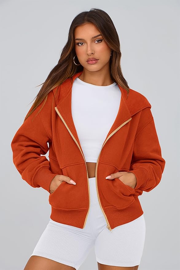 PRETTYGARDEN Hoodies for Women Sweatshirt Zip Up Hoodie Fall Fashion 2026 Trendy Long Sleeve Jackets Winter Clothing Outfits