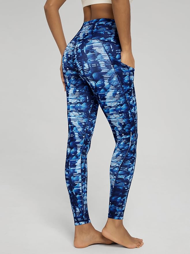 ODODOS Women's High Waisted Yoga Leggings with Pockets, Tummy Control Non See Through Workout Athletic Running Yoga Pants