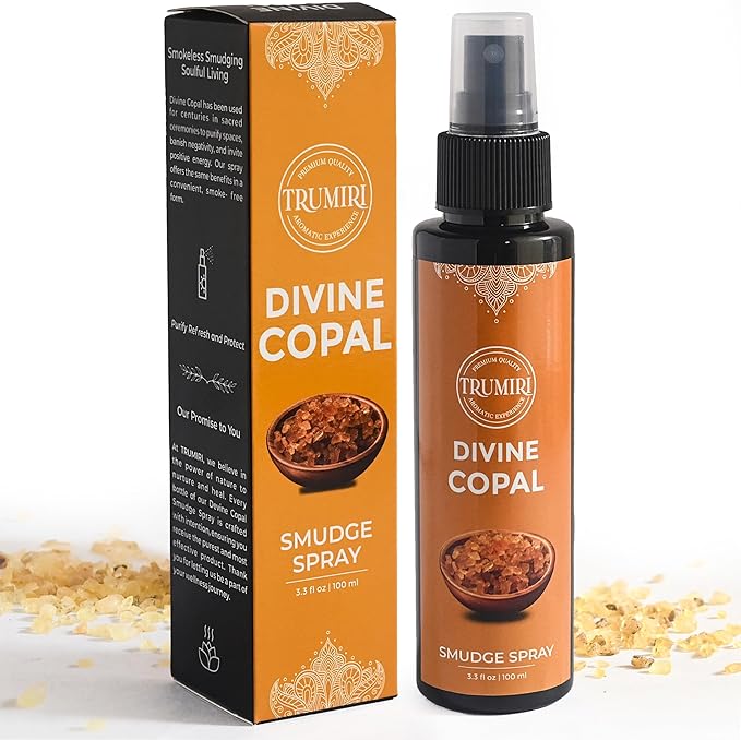 Copal Smudge Spray for Negative Energy Cleansing of Home - Non Toxic Body Mist Made with Copal Essential Oil - Natural Room Spray and Air Freshener