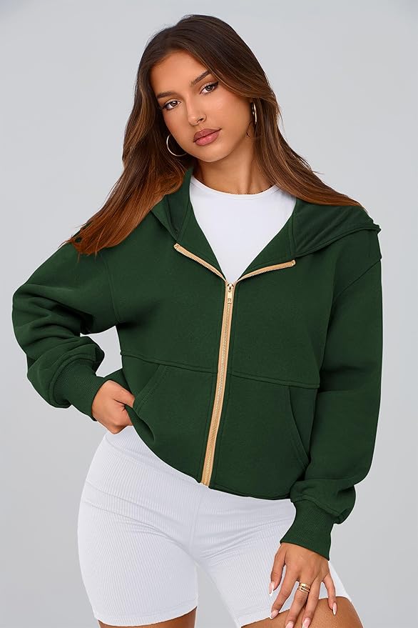 PRETTYGARDEN Hoodies for Women Sweatshirt Zip Up Hoodie Fall Fashion 2026 Trendy Long Sleeve Jackets Winter Clothing Outfits