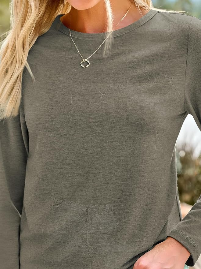 AUTOMET Women‘s Basic Long Sleeve Crewneck, Plus Size Winter & Spring Top, Casual Fall Tee for Teacher & Everyday Outfits