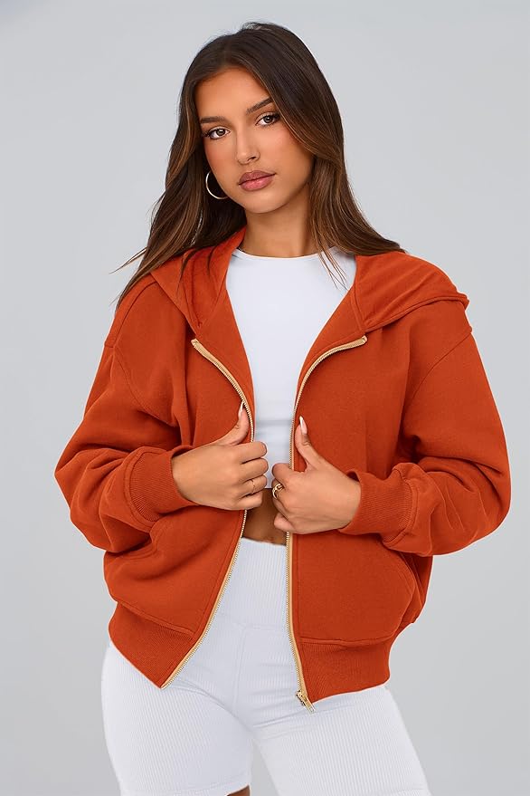 PRETTYGARDEN Hoodies for Women Sweatshirt Zip Up Hoodie Fall Fashion 2026 Trendy Long Sleeve Jackets Winter Clothing Outfits
