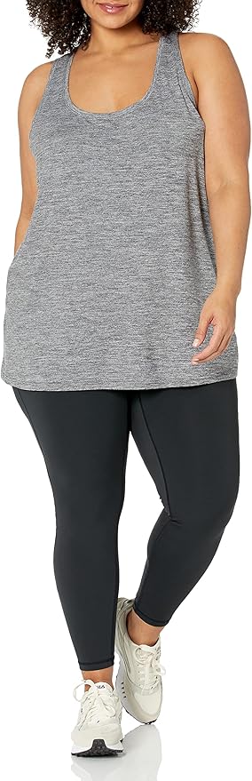 Amazon Essentials Women's Active Quick Dry Tech Stretch Racerback Scoop Neck Tank Top, Multipacks