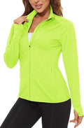 TACVASEN Women's Athletic Jackets Lightweight UV Protection Shirts Full Zip Workout Jacket UPF 50+ Long Sleeve Sun Shirt