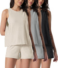 ODODOS 3-Pack Loose Tank Tops for Women Sleeveless Gym Athletic Workout Tops Yoga Shirts