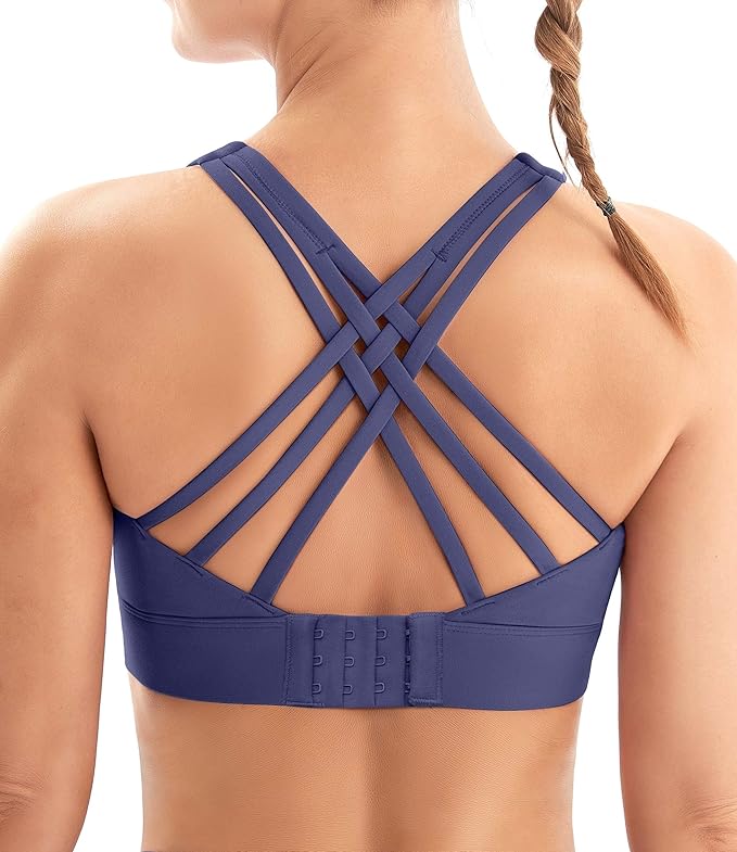IUGA Sports Bras for Women High Support Large Bust High Impact Womens Sports Bras Strappy Padded Sports Bra