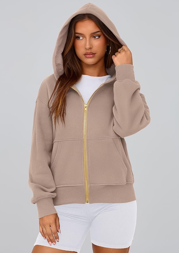 PRETTYGARDEN Hoodies for Women Sweatshirt Zip Up Hoodie Fall Fashion 2026 Trendy Long Sleeve Jackets Winter Clothing Outfits