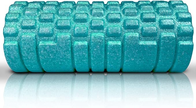 The Original Body Roller - High Density Foam Roller Massager for Deep Tissue Massage of The Back and Leg Muscles - Self Myofascial Release of Painful Trigger Point Muscle Adhesions - 13" Turquoise