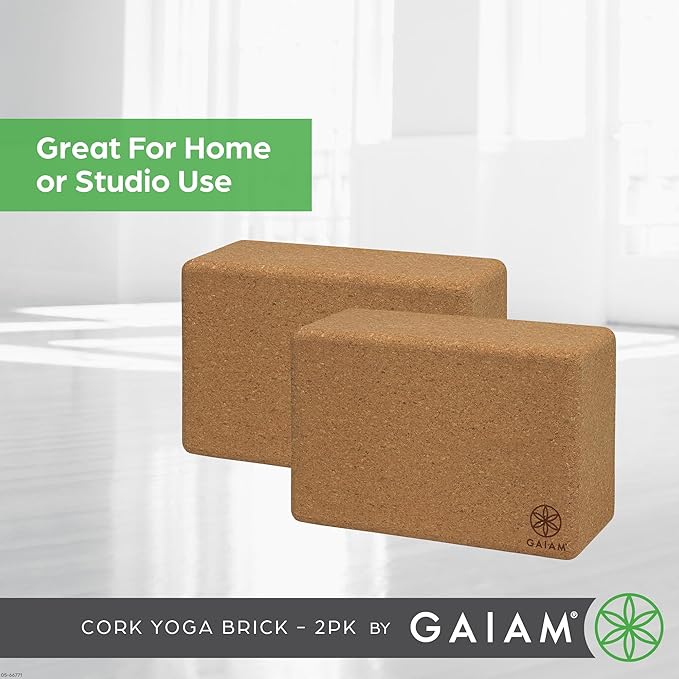 Gaiam Yoga Block - Supportive Latex-Free Eva Foam - Soft Non-Slip Surface with Beveled Edges for Yoga, Pilates, Meditation