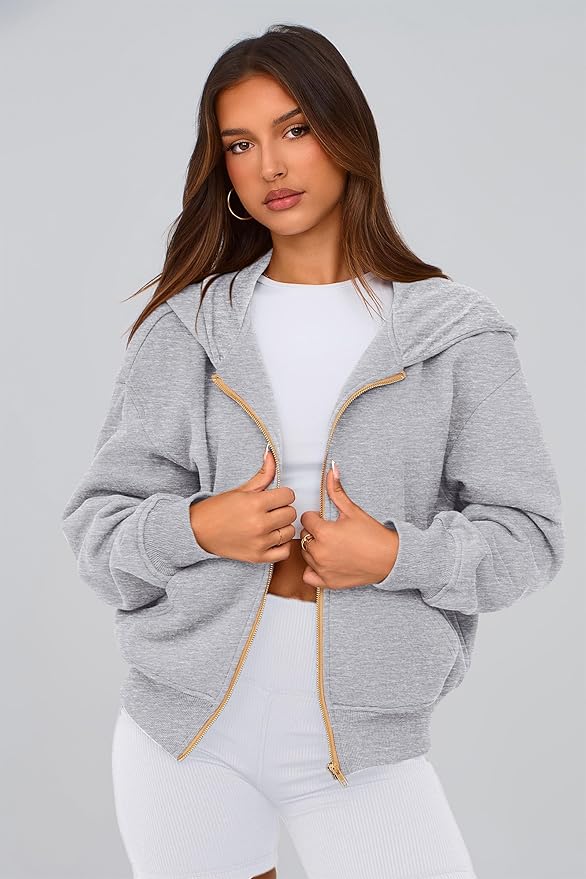 PRETTYGARDEN Hoodies for Women Sweatshirt Zip Up Hoodie Fall Fashion 2026 Trendy Long Sleeve Jackets Winter Clothing Outfits