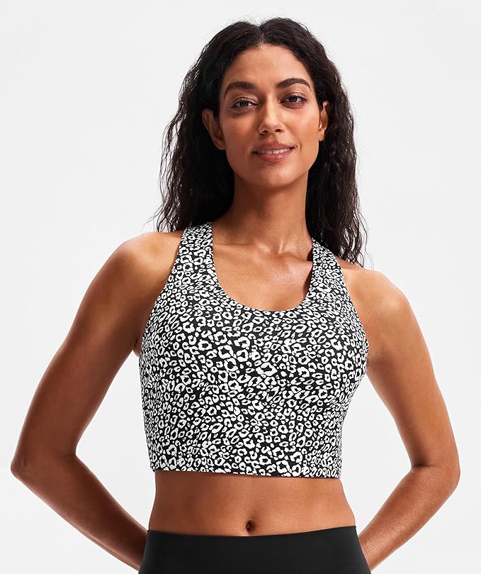 Sports Bras for Women Criss-Cross Back Padded Workout Tank Tops Medium Support Crop Tops for Women