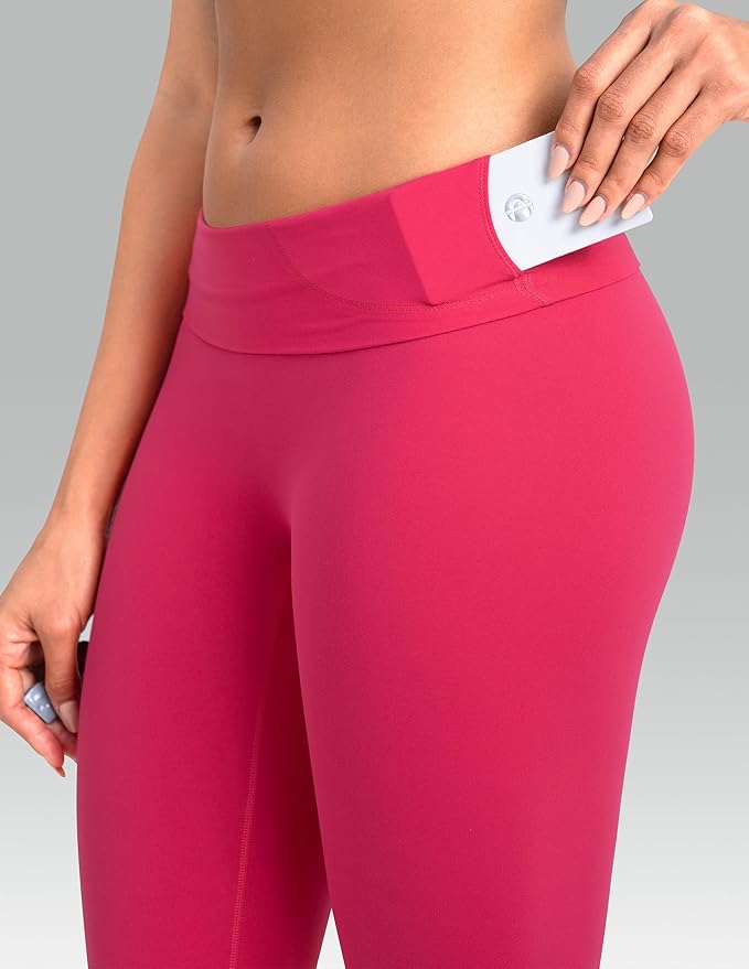 Colorfulkoala Dreamlux No Front Seam Leggings for Women 25"/28" Inseam, High Waisted Buttery Soft Yoga Pants