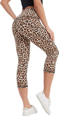 Stelle Women's Capri Yoga Pants with Pockets Essential High Waisted Leggings for Workout