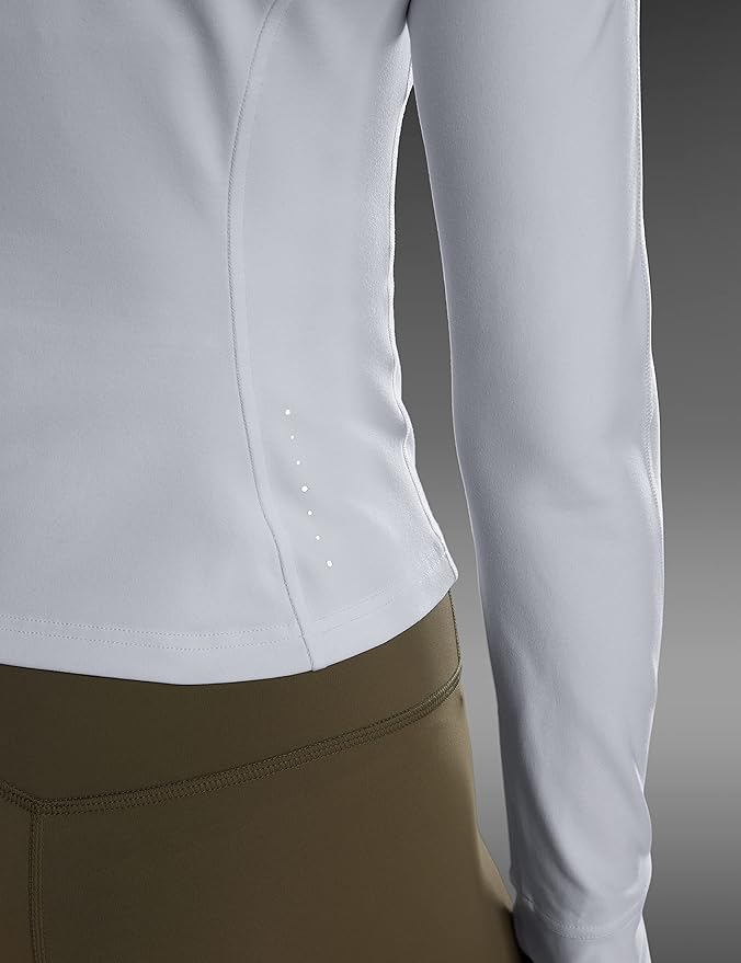 CRZ YOGA Butterluxe Waist Length Jackets for Women - Full Zip Athletic Track Tops with Thumb Holes Pockets