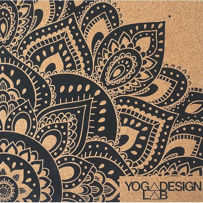 YOGA DESIGN LAB | The Cork Yoga Mat | Eco Luxury | Ideal for Hot Yoga, Power, Bikram, Ashtanga, Sweaty Workouts | Studio Quality | Includes Carrying Strap!