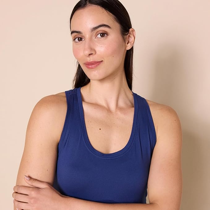 Amazon Essentials Women's Active Quick Dry Tech Stretch Racerback Scoop Neck Tank Top, Multipacks