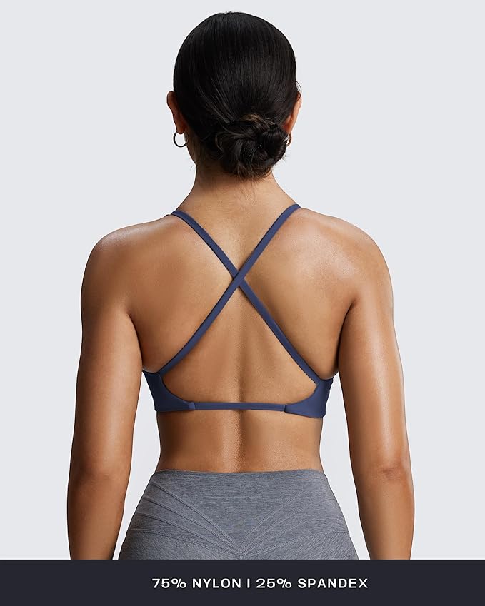 Aoxjox Women's Workout Sports Bras Fitness Metamorph Sienna Twist Bra Yoga Crop Tank