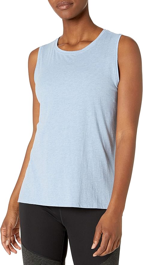 Amazon Essentials Women's Soft Cotton Relaxed-Fit Workout Tank Top (Available in Plus Size)