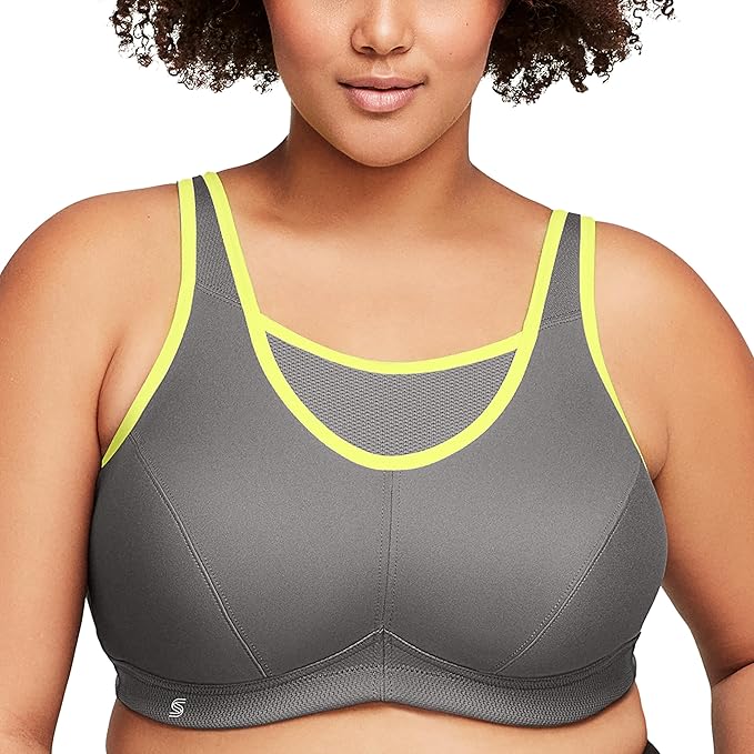 Full Figure Plus Size No-Bounce Camisole Sports Bra Wirefree #1066