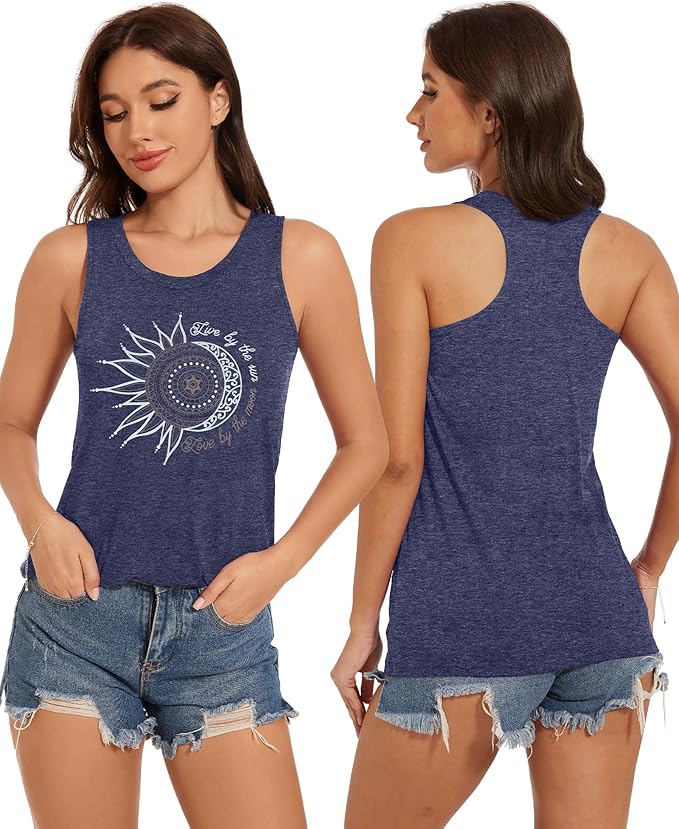 JILUVIN Tank Tops for Women Racerback Summer Sleeveless Casual Graphic Basic Top Shirts 2026