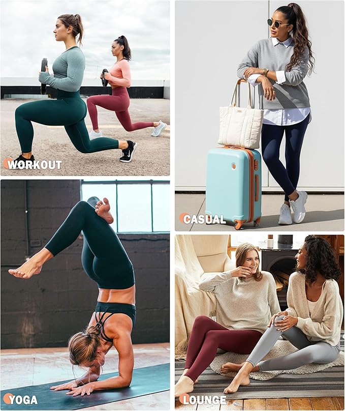 NEW YOUNG 3 Pack Leggings with Pockets for Women,High Waisted Tummy Control Workout Yoga Pants