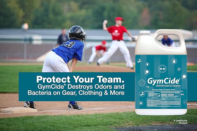 GymCide Disinfectant 1 Step Sports Equipment Concentrated Cleaner Deodorizer, Kills 99.9% of Germs and Eliminates Odors (Each)…