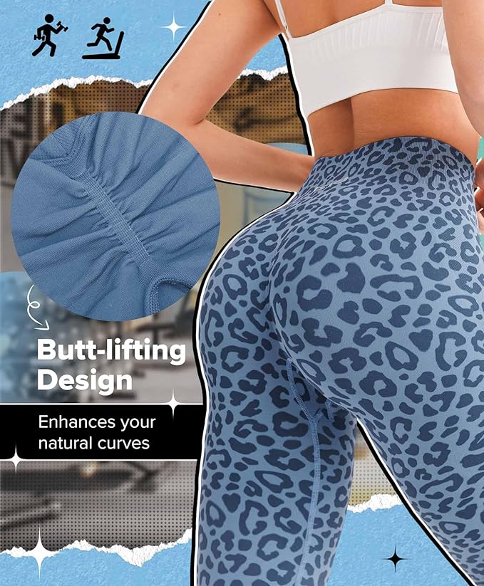 BRXL Butt Lifting Lycra No Front Seam Workout Leggings for Women Tummy Control High Waist Seamless Gym Running Leggings
