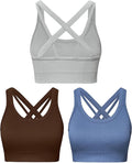 Sports Bras for Women HIigh Support, Criss-Cross Back Padded Strappy High Impact Sports Bras for Women Large Bust