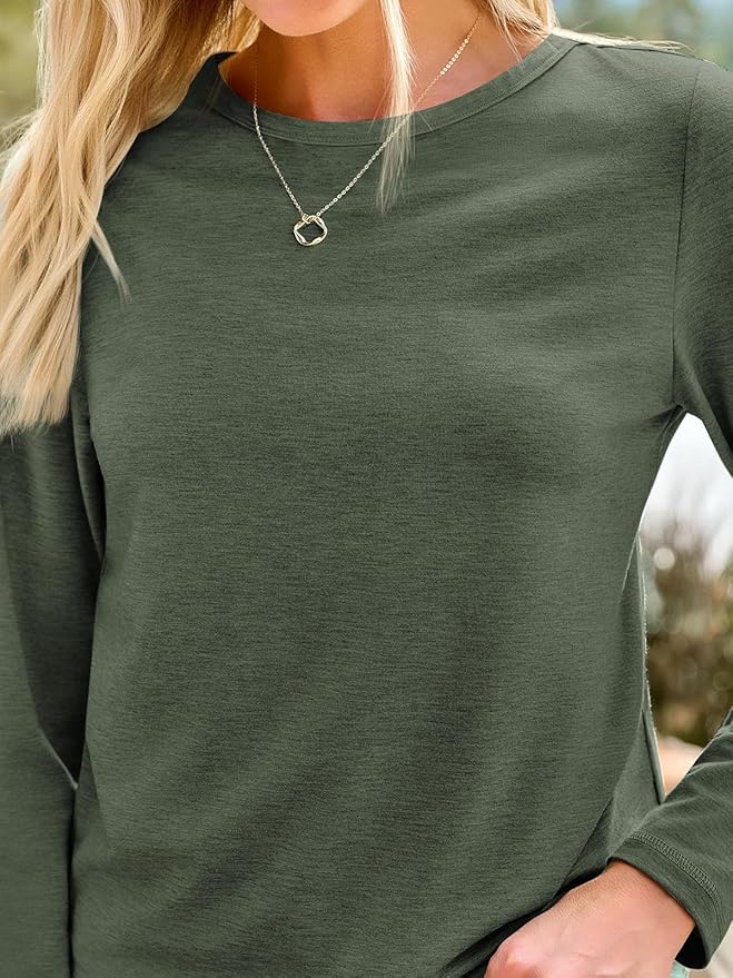 AUTOMET Women‘s Basic Long Sleeve Crewneck, Plus Size Winter & Spring Top, Casual Fall Tee for Teacher & Everyday Outfits