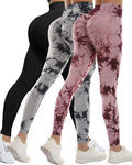 CHRLEISURE Workout Leggings Sets for Women, Gym Scrunch Butt Butt Lifting Seamless Leggings 3 Piece