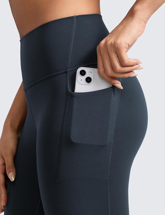 CRZ YOGA Butterlift Workout Leggings Pockets 25" - High Waist Pilates Athletic Gym Womens Yoga Pants Buttery Soft
