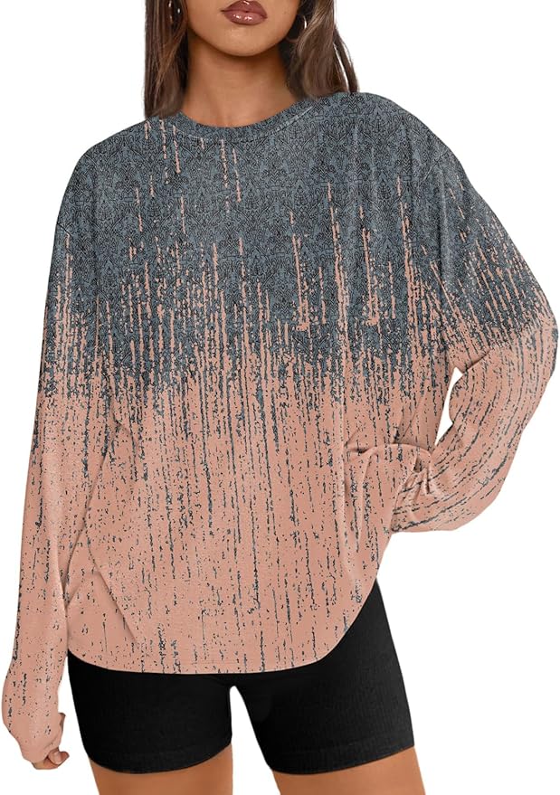 Trendy Queen Womens Spring Tops Oversized Long Sleeve T Shirts 2026 Basic Tee Fall Casual Workout Y2K Clothes